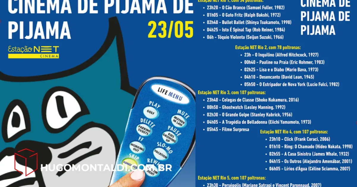 Cinema de Pijama chega à 12ª edição no Estação NET Rio a madrugada inteira