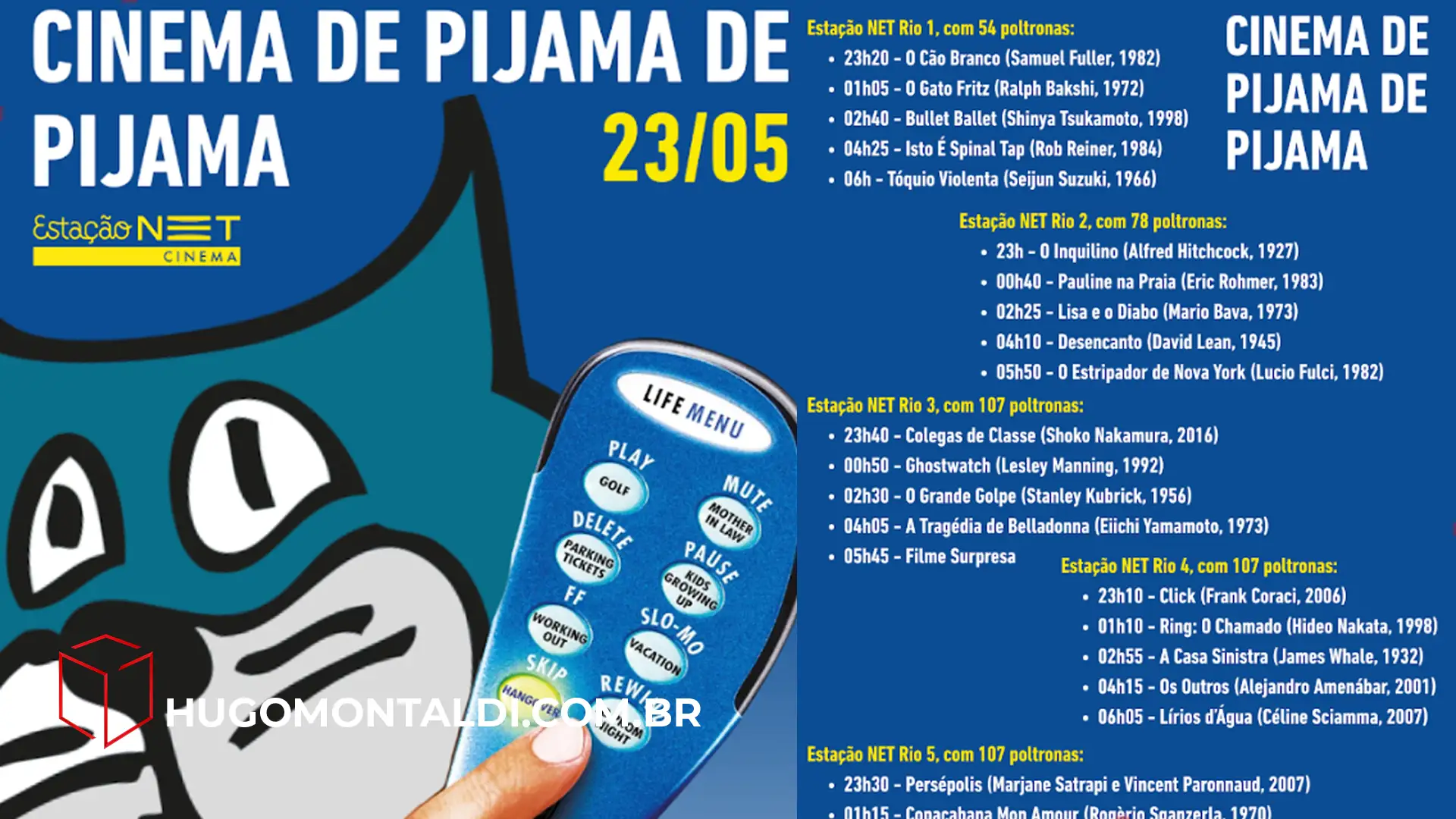 Cinema de Pijama chega à 12ª edição no Estação NET Rio a madrugada inteira